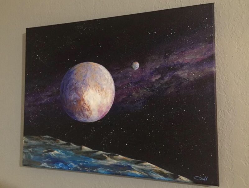 Pluto and Charon – Space Art by Christopher Doll