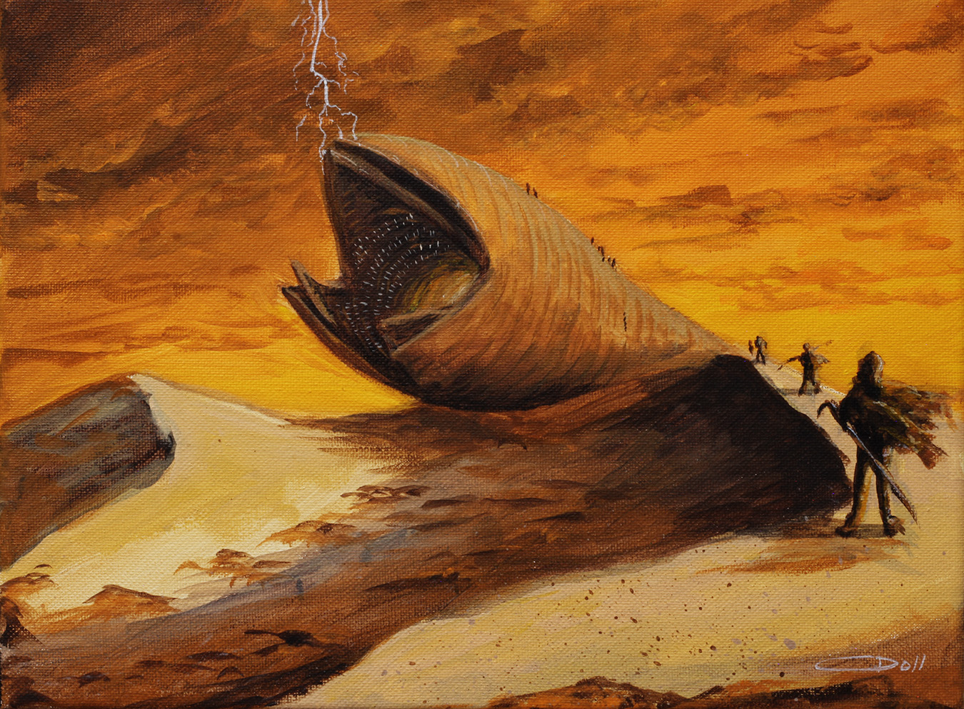 Dune Sandworms 5 panel canvas Wall Art Home Decor Poster Print