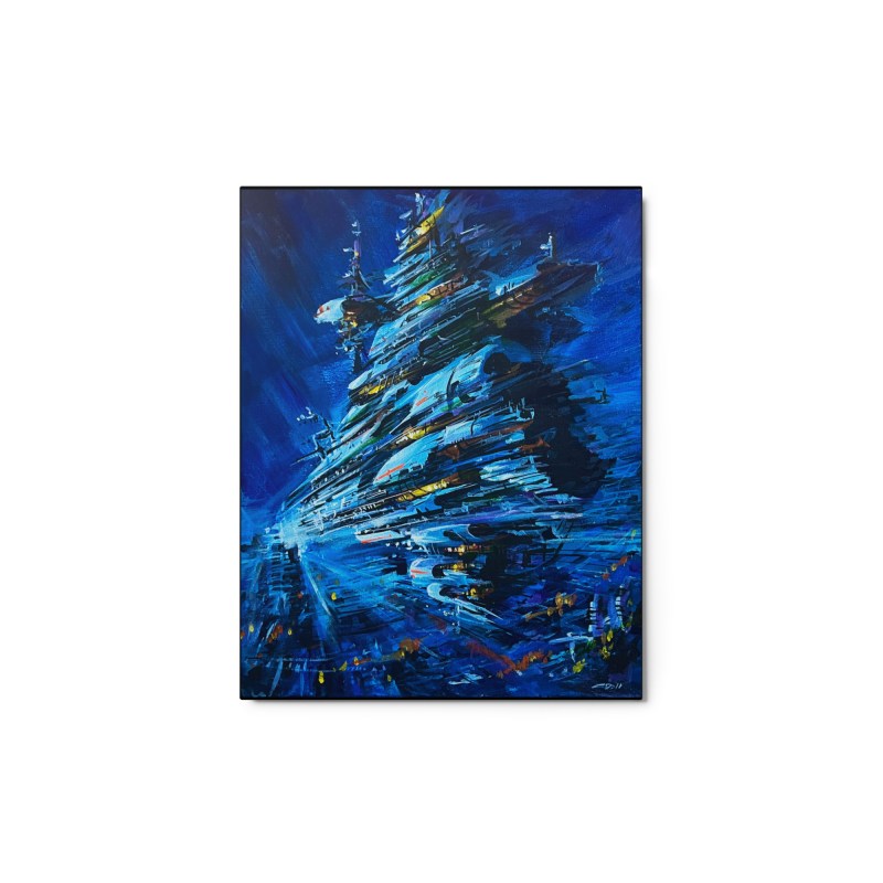 Jump Gate V - Metal print