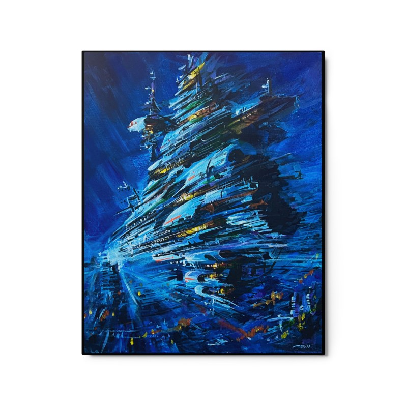 Jump Gate V - Metal print