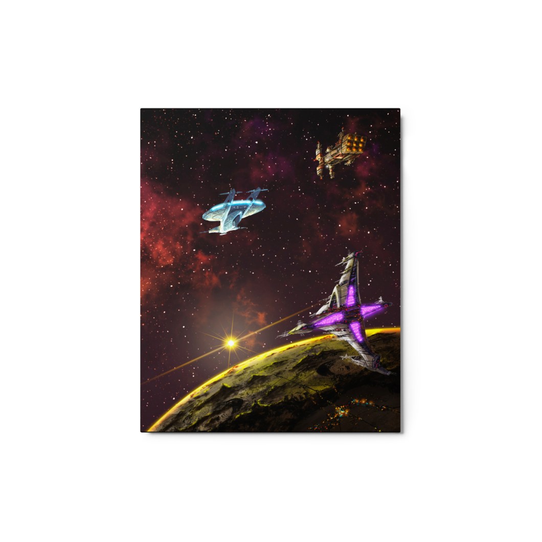 Galaxy & The Ground Within Metal print