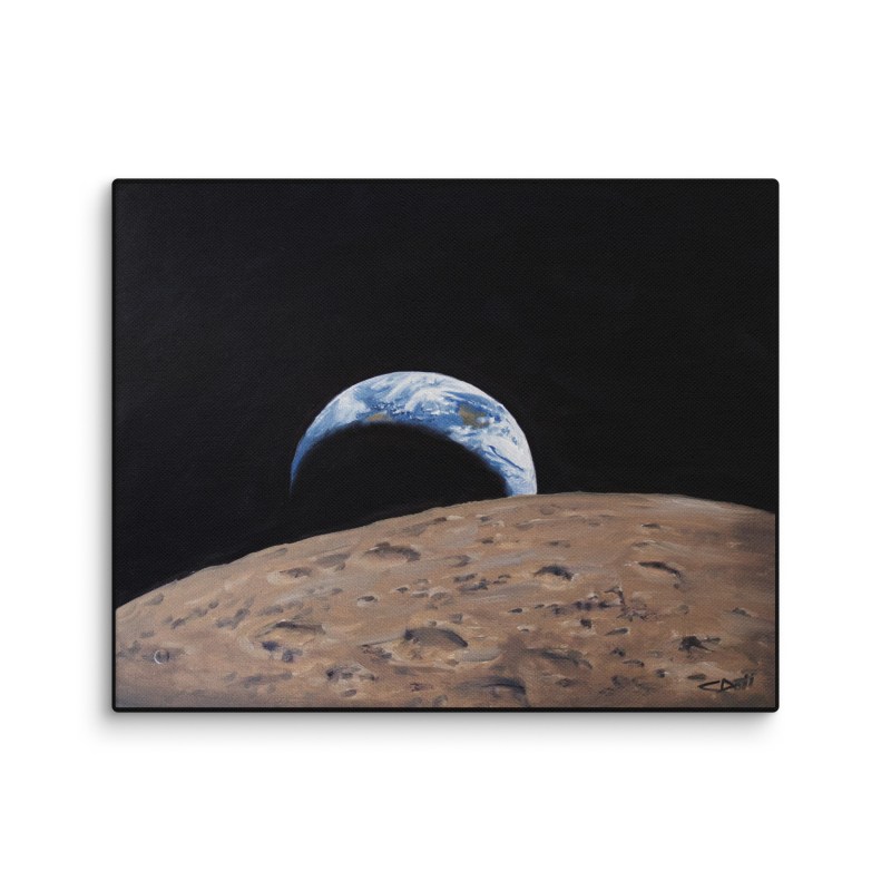 Artemis II Earthrise Canvas Print