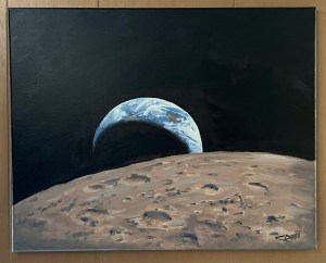 Artemis II Earthrise (Original Painting)