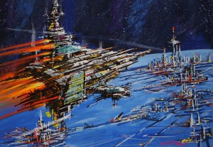 Approaching a City in Space