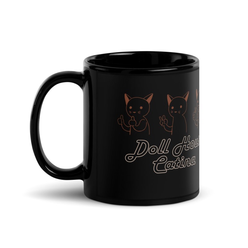 Cosmic Beans Black Glossy Mug