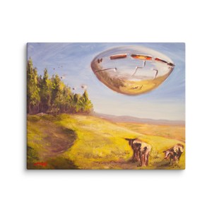 Cow Encounters - Canvas Print