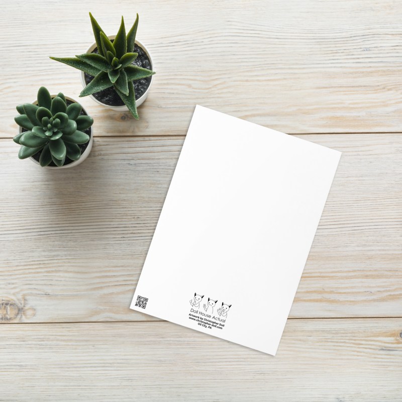 Frazzled Greeting card