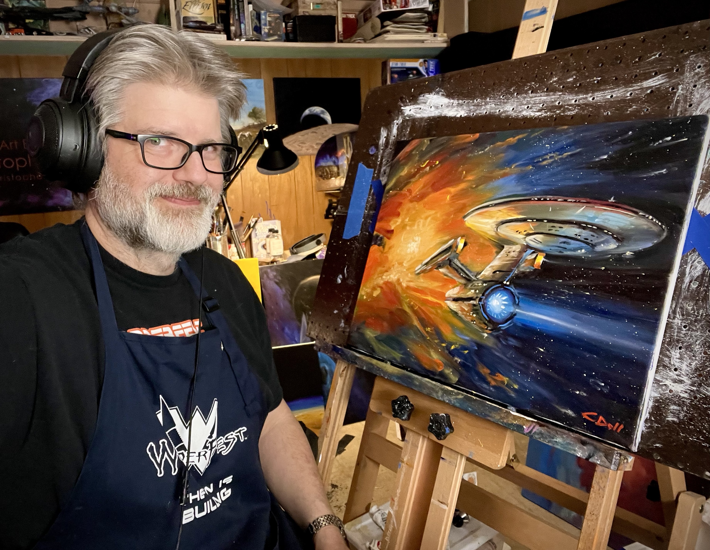 Starship Dreams I (Original Painting) - Image 2