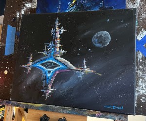 At The Galactic Edge (Original Painting) - Image 2