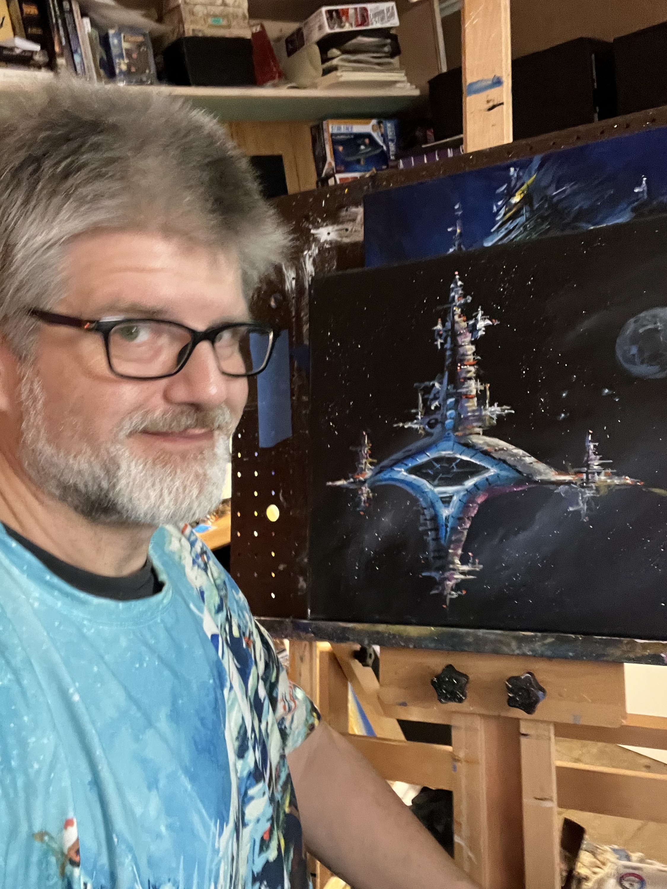 At The Galactic Edge (Original Painting) - Image 3