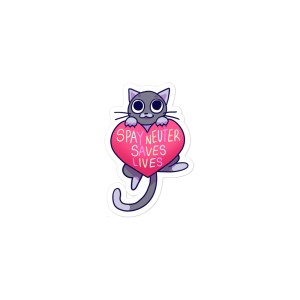 Spay Neuter Saves Lives Bubble-free stickers