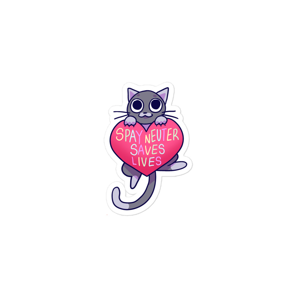 Spay Neuter Saves Lives Bubble-free stickers