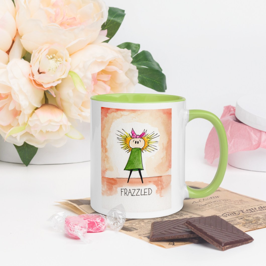 Frazzled Mug with Color Inside
