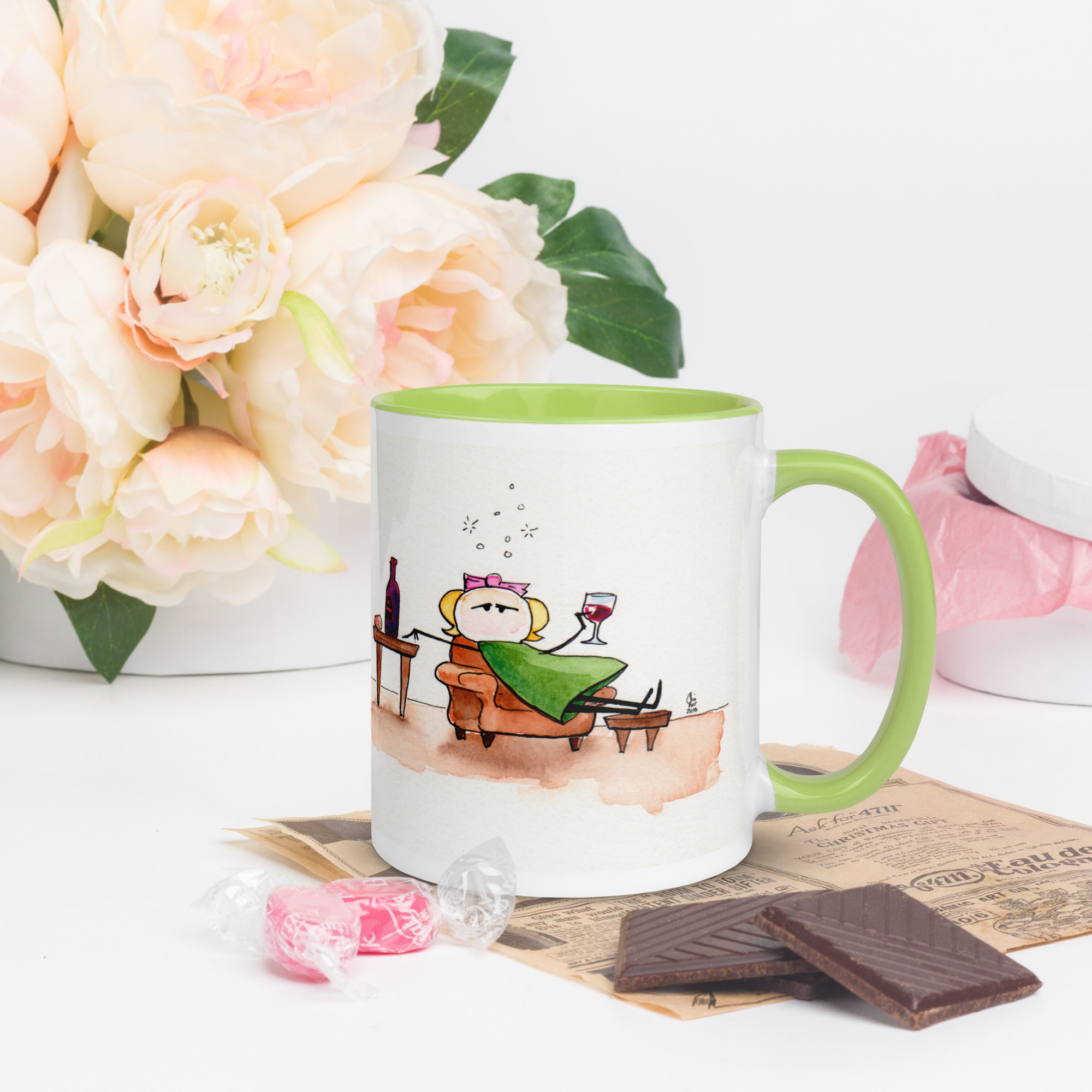 Breakfast Wine Mug with Color Inside - Image 1