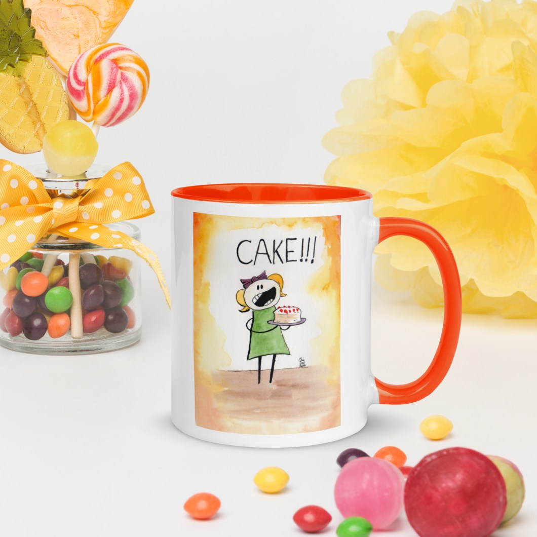 CAKE! Mug with Color Inside