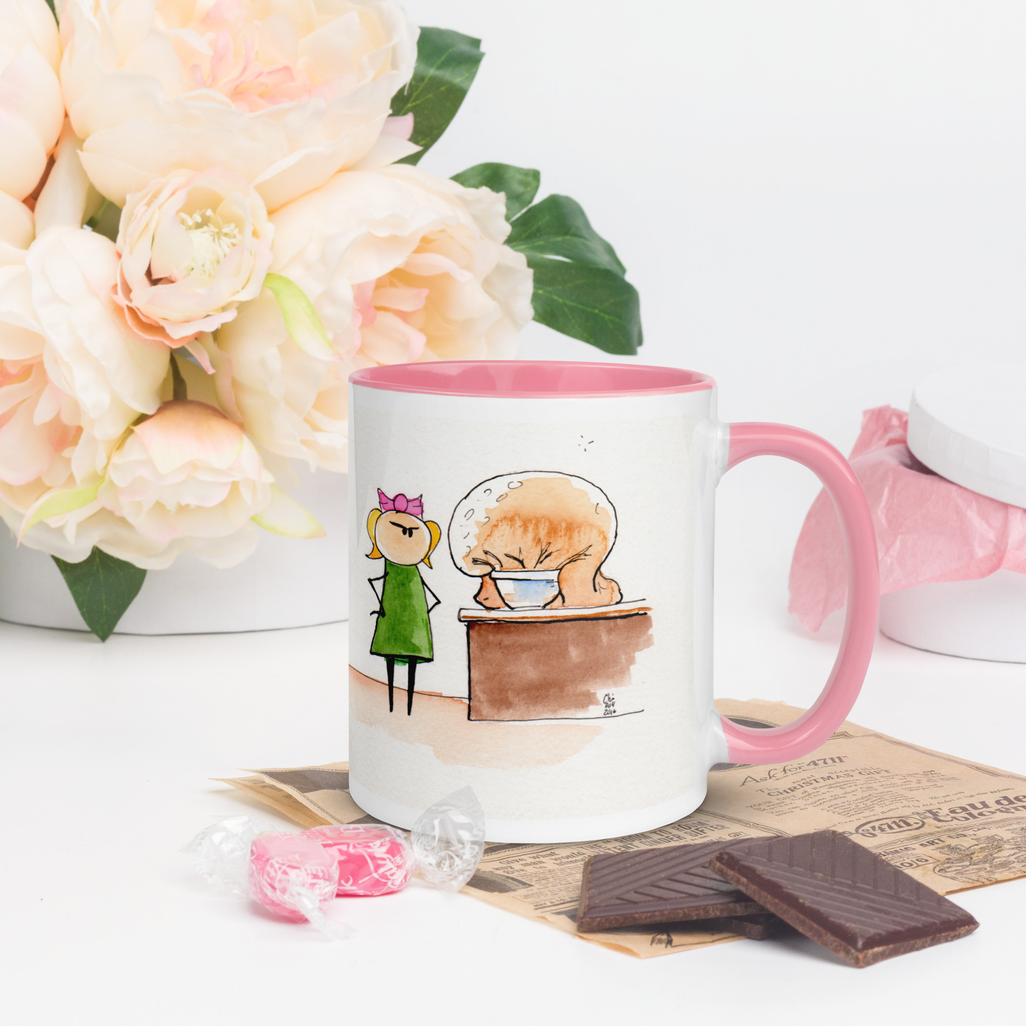 Fresh Baked Bread Mug with Color Inside - Image 1