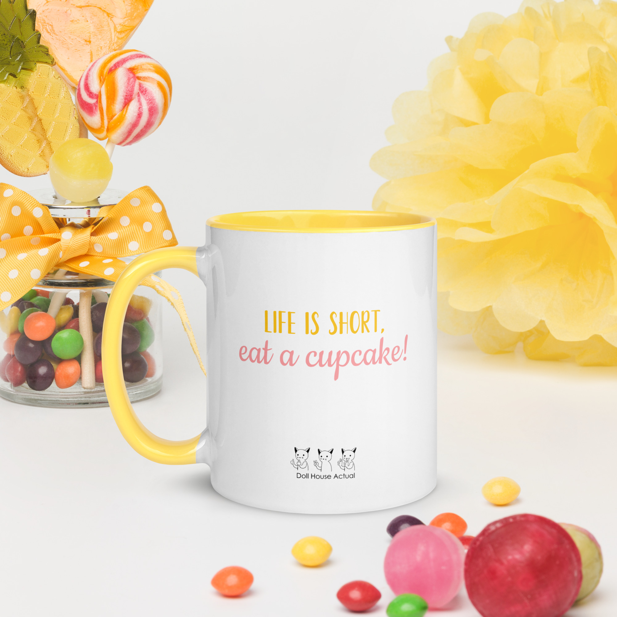 Cupcake Mug with Color Inside - Image 2