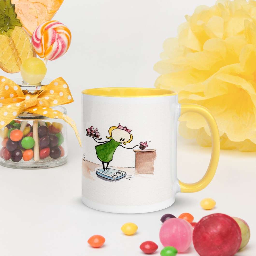 Cupcake Mug with Color Inside