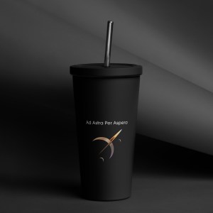 Ad Astra Per Aspera - Insulated tumbler with a straw