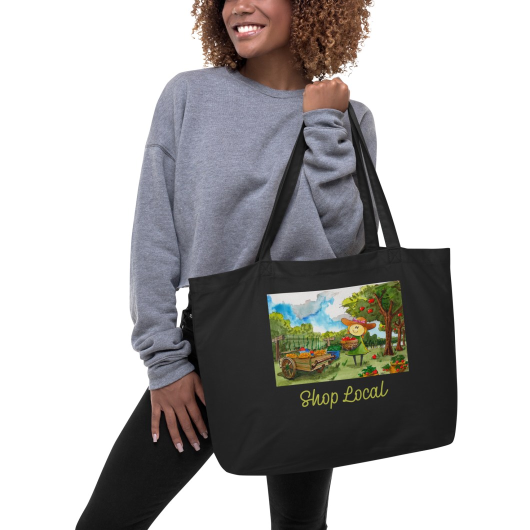 Shop Local Doll House - Large organic tote bag